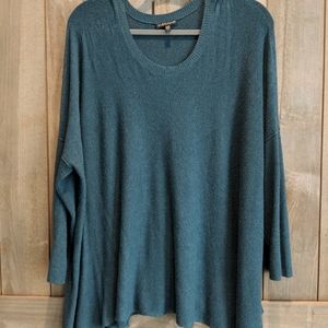 Eileen Fisher Pullover Sweater Long Asymmetric Hem